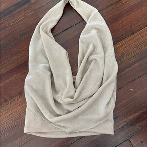 Elegant Beige Halter Top